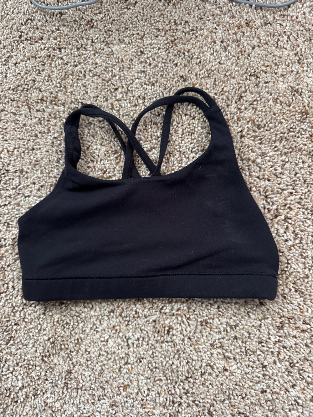 Athleta Girl Black Crossback Sports Bra size S (7)